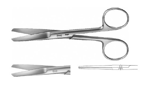 ХІРУРГ. НОЖИЦІ ПРЯМ. Т/Т 130MM